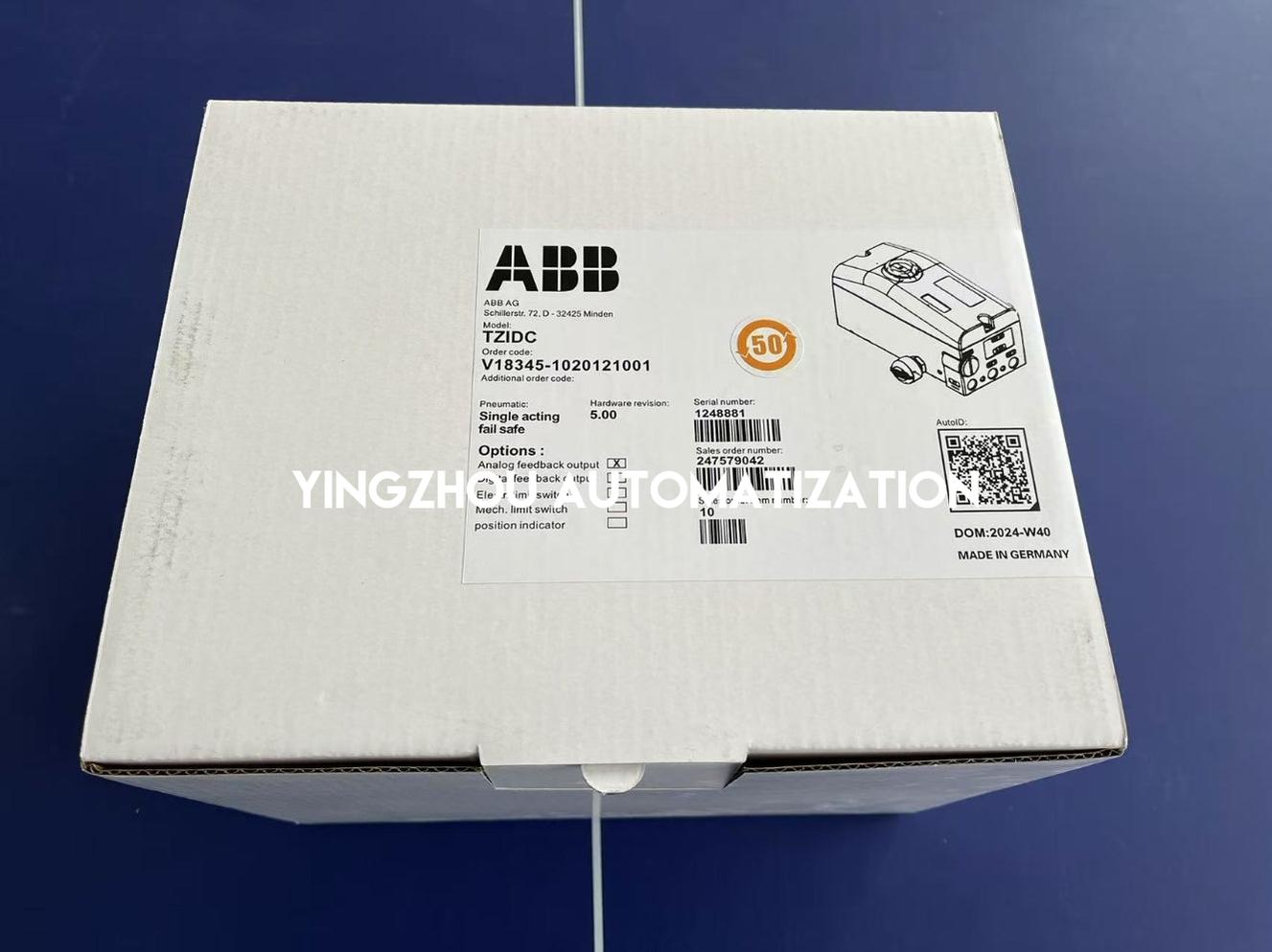 ABB V18345-1020121001 TZIDC Digital Positioner - HART, Single-Acting, 4-20mA-YingZhou Automatization