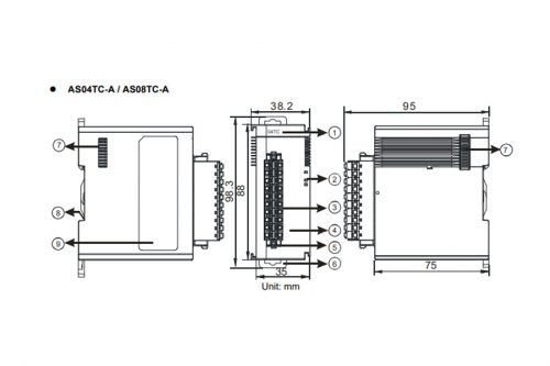 Delta AS04TC-A AS Series PLC Temperature Control Module