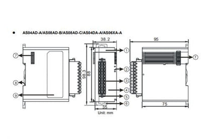 Delta AS06XA-A AS Series PLC Input Output (I/O) Module