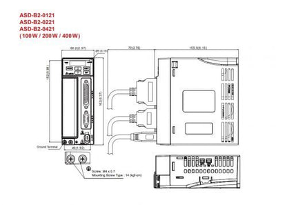 Delta ASD-B2-0421-B B2 Servo Drive 400W 230V 1PH/3