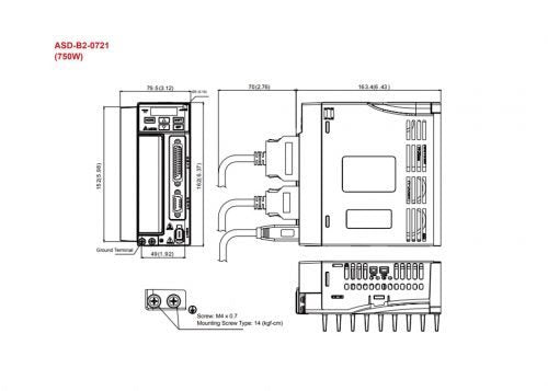 Delta ASD-B2-0721-B B2 Servo Drive 750W 230V 1PH/3