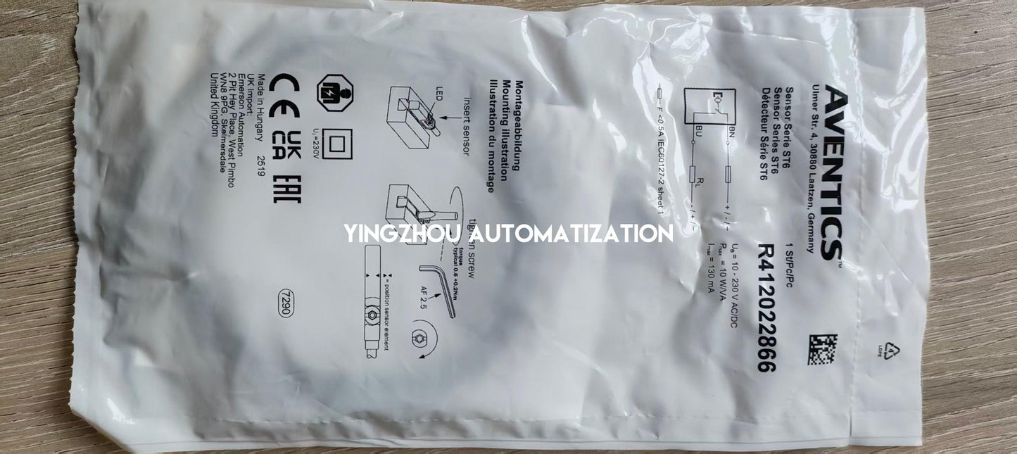 AVENTICS R412022866 Series ST6 T-Slot Sensor | Reed Contact 2-Pin Magnetic Cylinder Sensor | Brand New Original-YingZhou Automatization