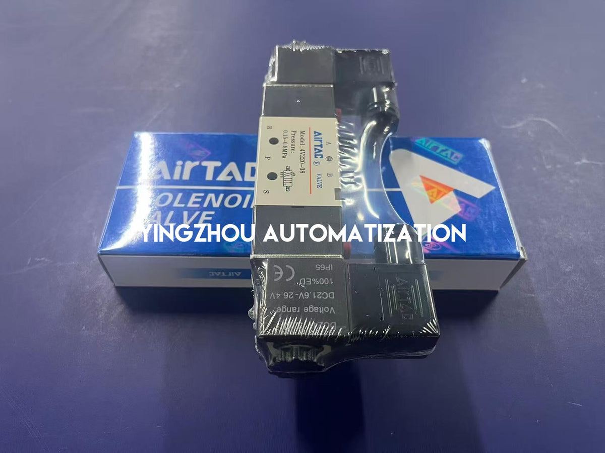 AirTAC 4V22008B 4V200 Series 5/2-Way Double Solenoid Pneumatic Valve DC24V PT1/4"-YingZhou Automatization