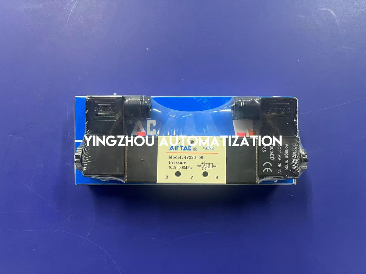 AirTAC 4V22008B 4V200 Series 5/2-Way Double Solenoid Pneumatic Valve DC24V PT1/4"-YingZhou Automatization