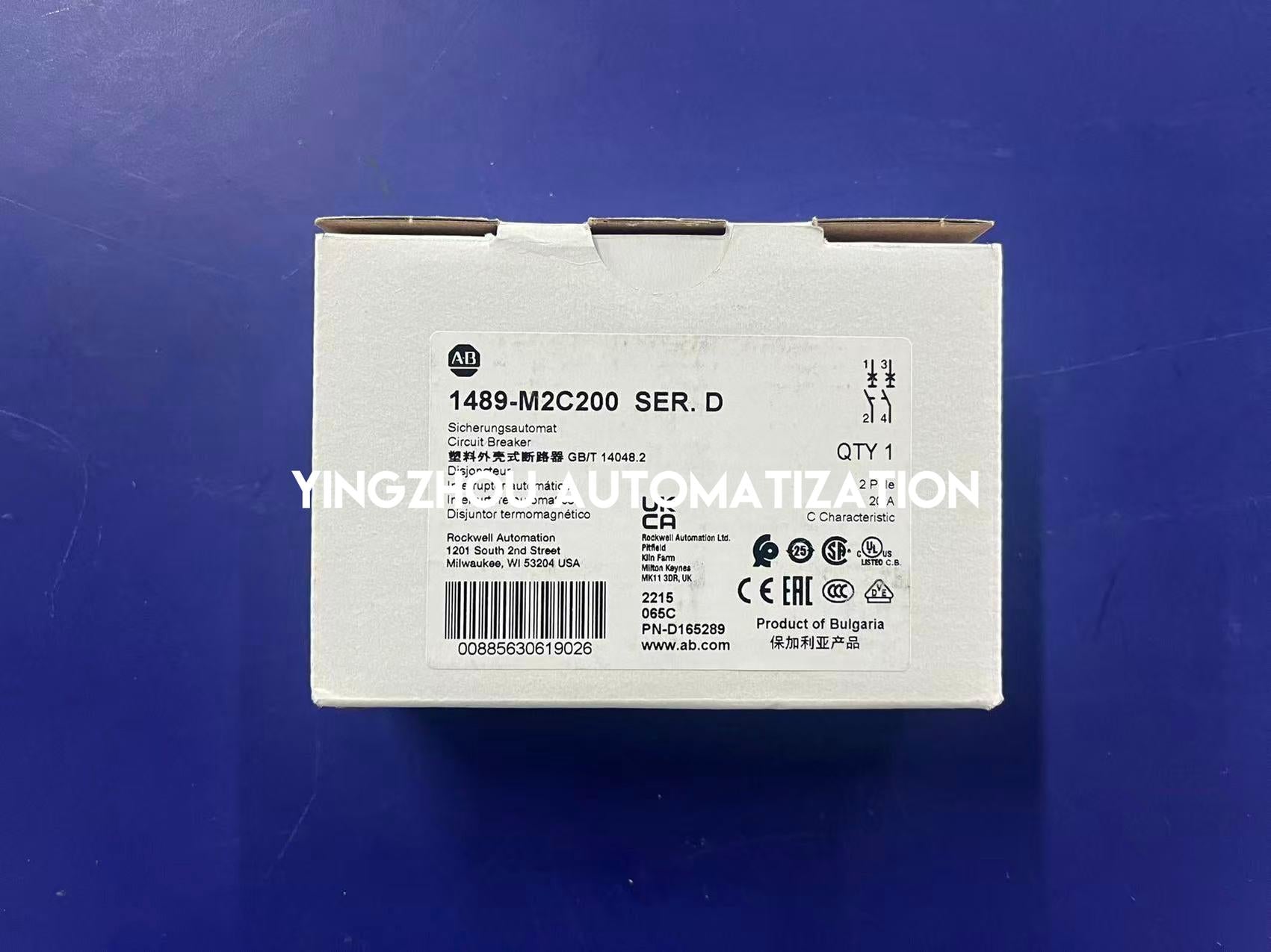 Allen-Bradley 1489-M2C200 Miniature Circuit Breaker | 2-Pole 20A C-Curve | 480Y/277V AC | Brand New Original-YingZhou Automatization