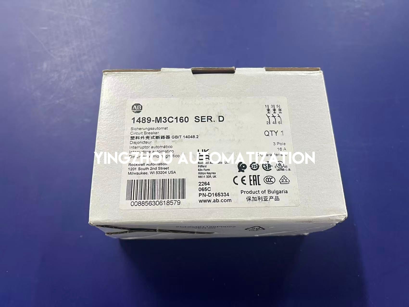 Allen-Bradley 1489-M3C160 Miniature Circuit Breaker | 3-Pole 16A C-Curve | 480Y/277V AC | Brand New Original-YingZhou Automatization