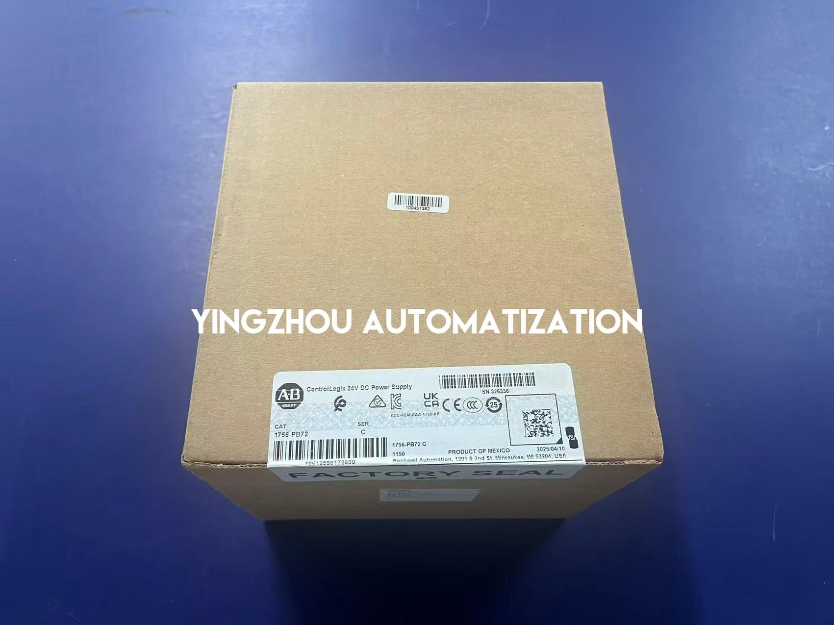 Allen-Bradley 1756-PB72 Power Supply | ControlLogix 85-265V AC Standard AC Power Supply | Brand New Original-YingZhou Automatization