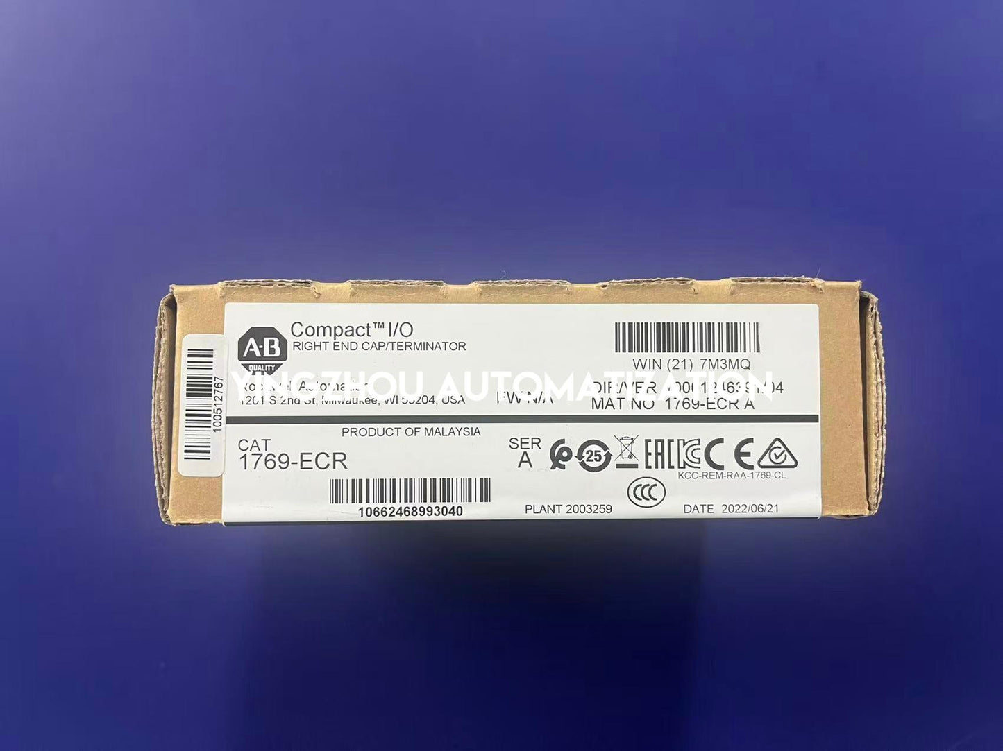 Allen-Bradley 1769-ECR Compact I/O Right End Cap | Terminator for 1769 CompactLogix Systems | Brand New Original-YingZhou Automatization
