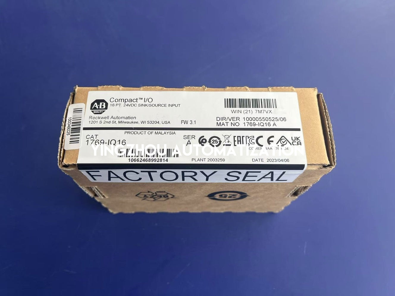 Allen-Bradley 1769-IQ16 CompactLogix Digital Input Module | 16-Channel, 24V DC Sink/Source-YingZhou Automatization