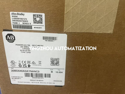 Allen-Bradley 20BD040A0AYNANC0 PowerFlex 700 AC Drive | 22kW 30HP 480V 40A | IP20 NEMA/UL Type 1 | Brand New Original-YingZhou Automatization