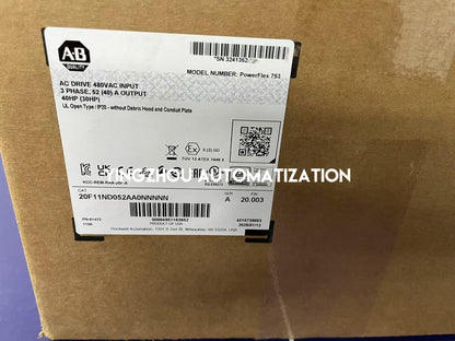 Allen-Bradley 20F11ND052AA0NNNNN PowerFlex 753 VFD | 40 HP, 480V AC, Frame 4-YingZhou Automatization