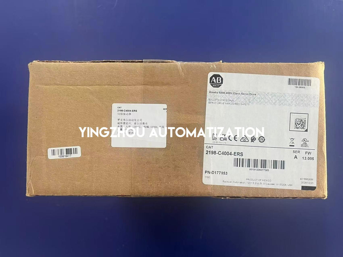 Allen-Bradley 2198-C4004-ERS Kinetix 5300 0.86kW 400V Class EtherNet/IP Servo Drive with Hardwired Safety-YingZhou Automatization