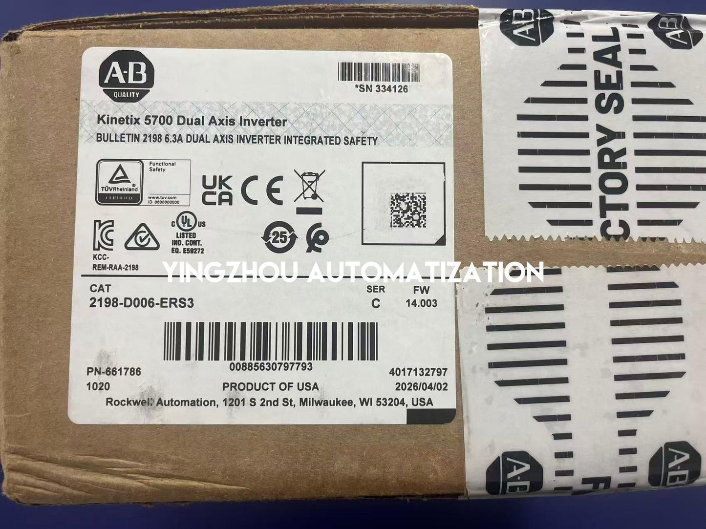Allen-Bradley 2198-D006-ERS3 Kinetix 5700 Servo Drive | Dual-Axis Inverter | 200V-480V | Brand New Original-YingZhou Automatization