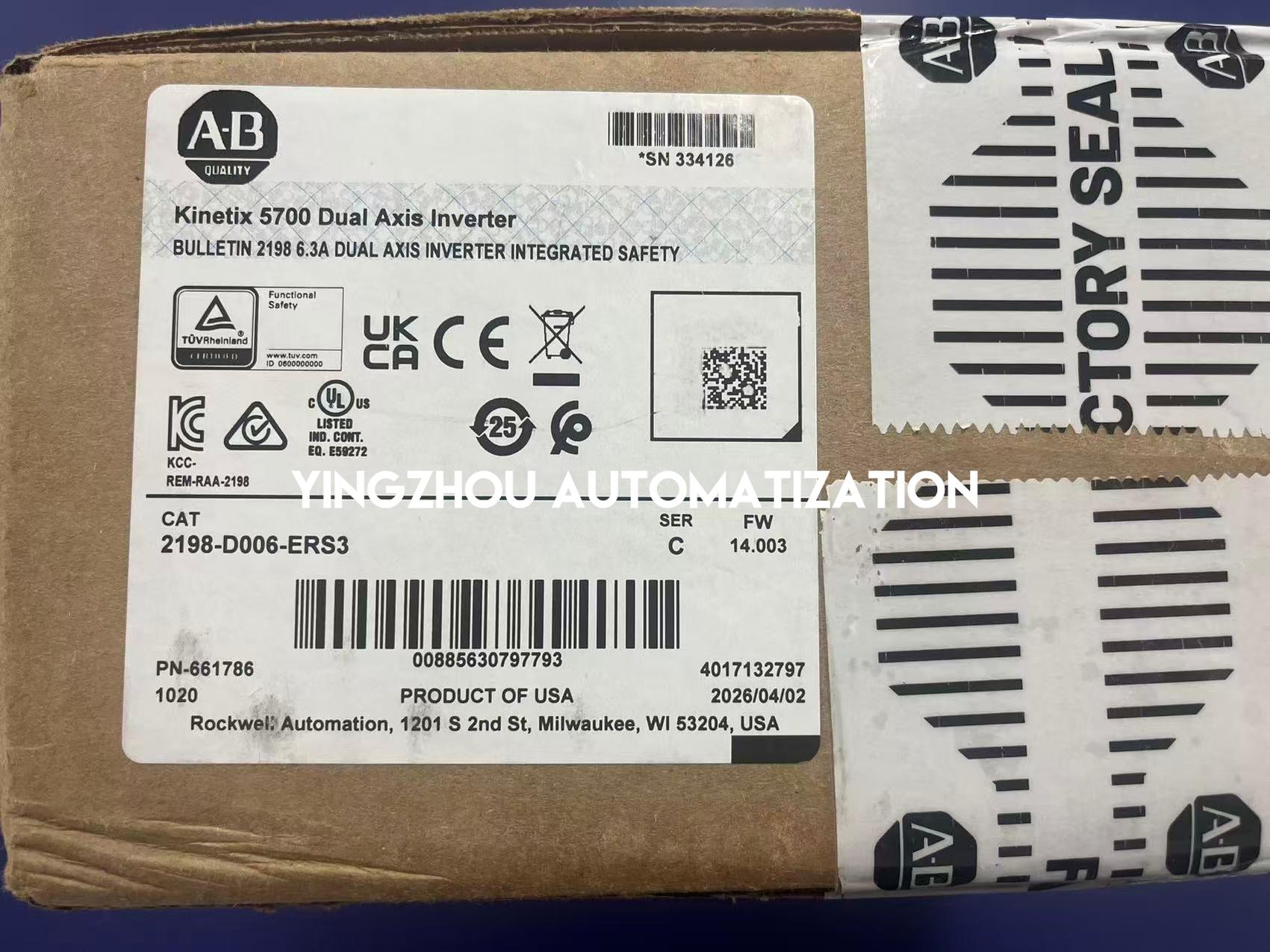 Allen-Bradley 2198-D006-ERS3 Kinetix 5700 Servo Drive | Dual-Axis Inverter | 200V-480V | Brand New Original-YingZhou Automatization