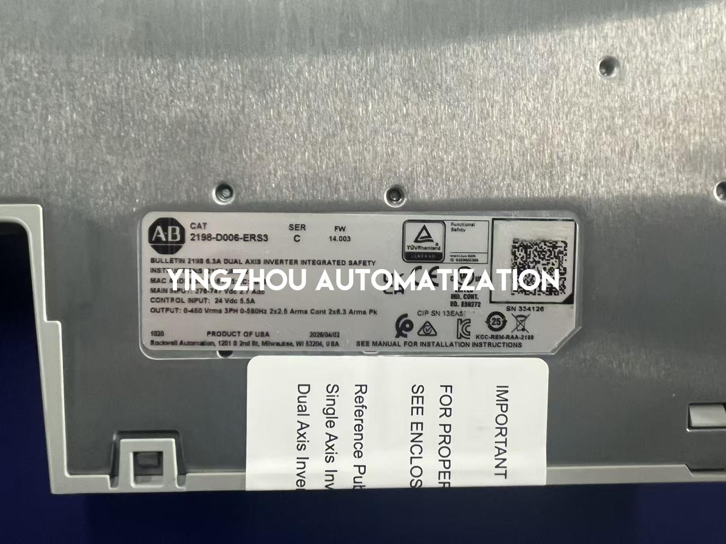 Allen-Bradley 2198-D006-ERS3 Kinetix 5700 Servo Drive | Dual-Axis Inverter | 200V-480V | Brand New Original-YingZhou Automatization