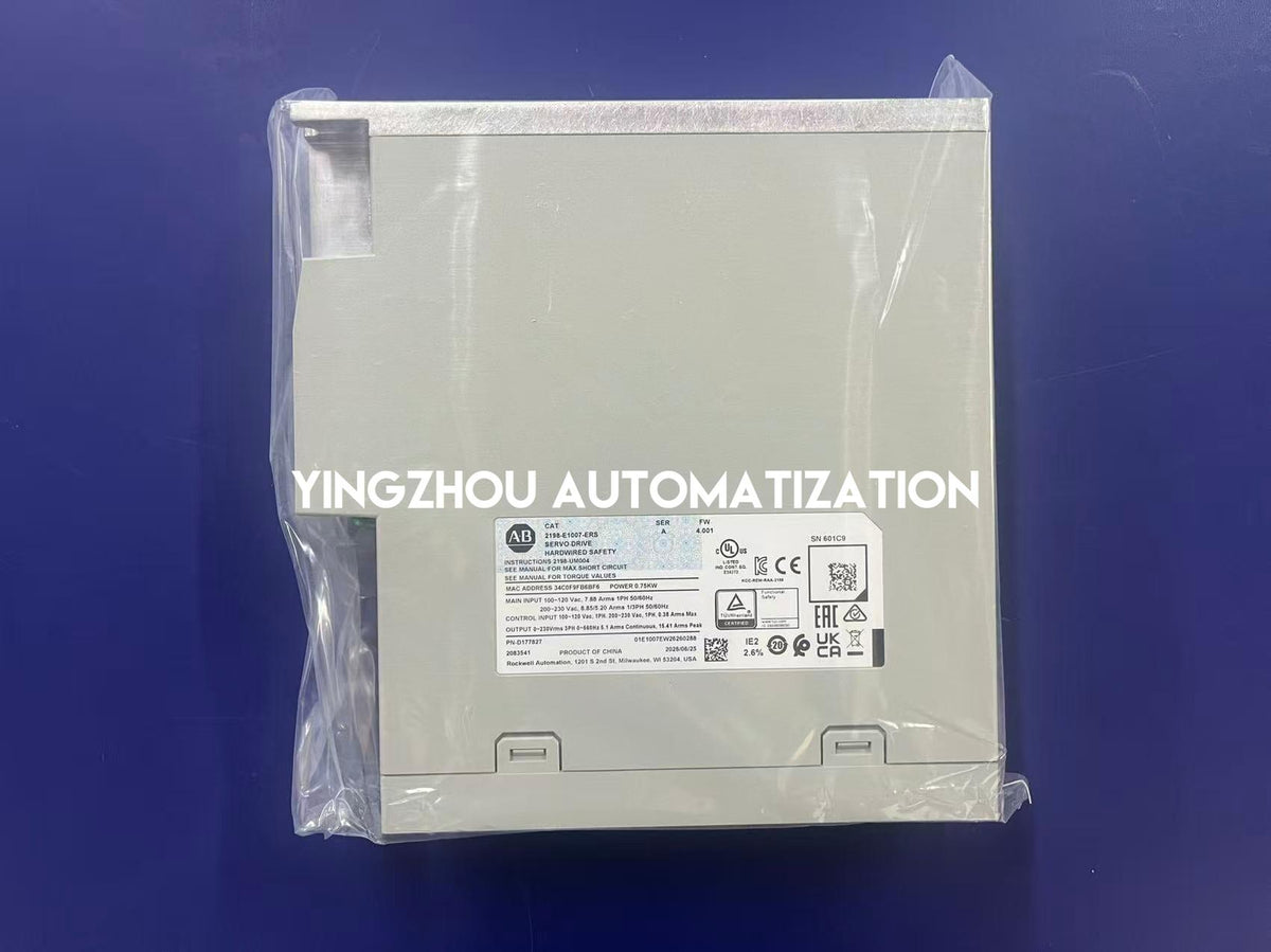 Allen-Bradley 2198-E1007-ERS Kinetix 5100 0.75kW 200V Class EtherNet/IP Servo Drive with Hardwired Safety-YingZhou Automatization