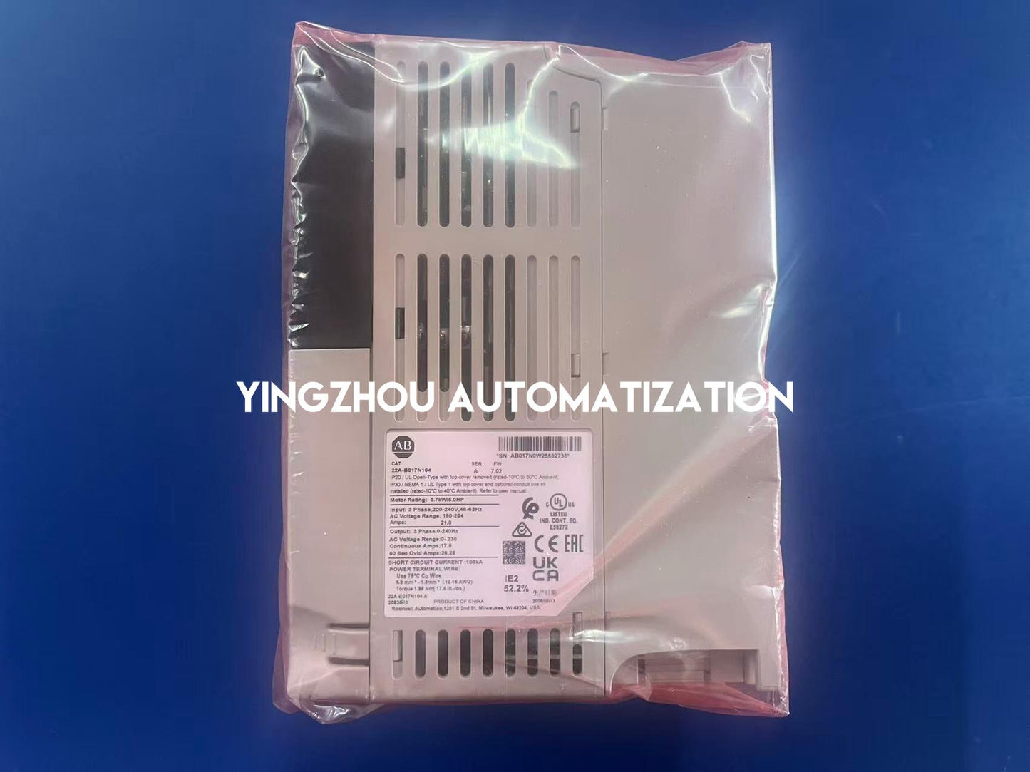 Allen-Bradley 22A-B017N104 PowerFlex 4 AC Drive | 3.7kW 5HP 240V 17A | IP20 NEMA/UL Open Type | Brand New Original-YingZhou Automatization