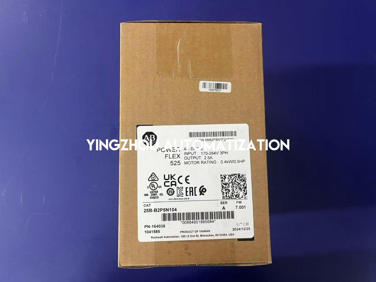 Allen-Bradley 25B-B2P5N104 PowerFlex 525 0.4kW 240V EtherNet/IP AC Drive-YingZhou Automatization