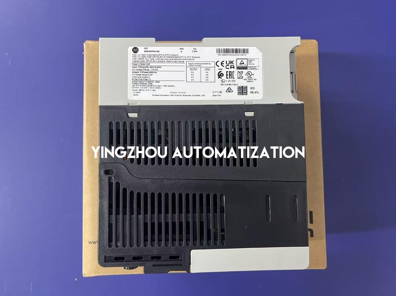 Allen-Bradley 25B-B5P0N104 PowerFlex 525 VFD | 1.0 HP, 0.75 kW, 240V AC 3-Phase-YingZhou Automatization