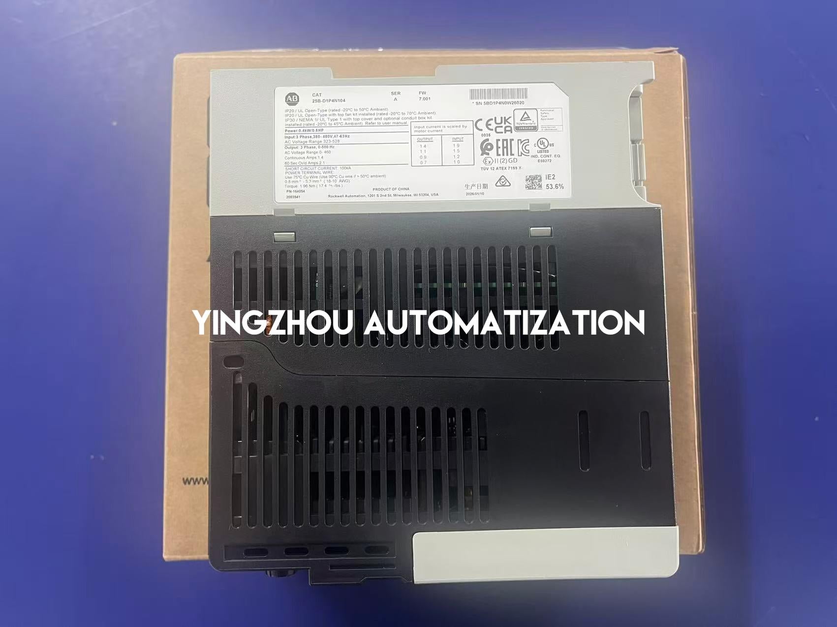 Allen-Bradley 25B-D1P4N104 PowerFlex 525 AC Drive | 0.4kW 0.5HP 480V 1.4A | IP20 NEMA Open Type | Brand New Original-YingZhou Automatization