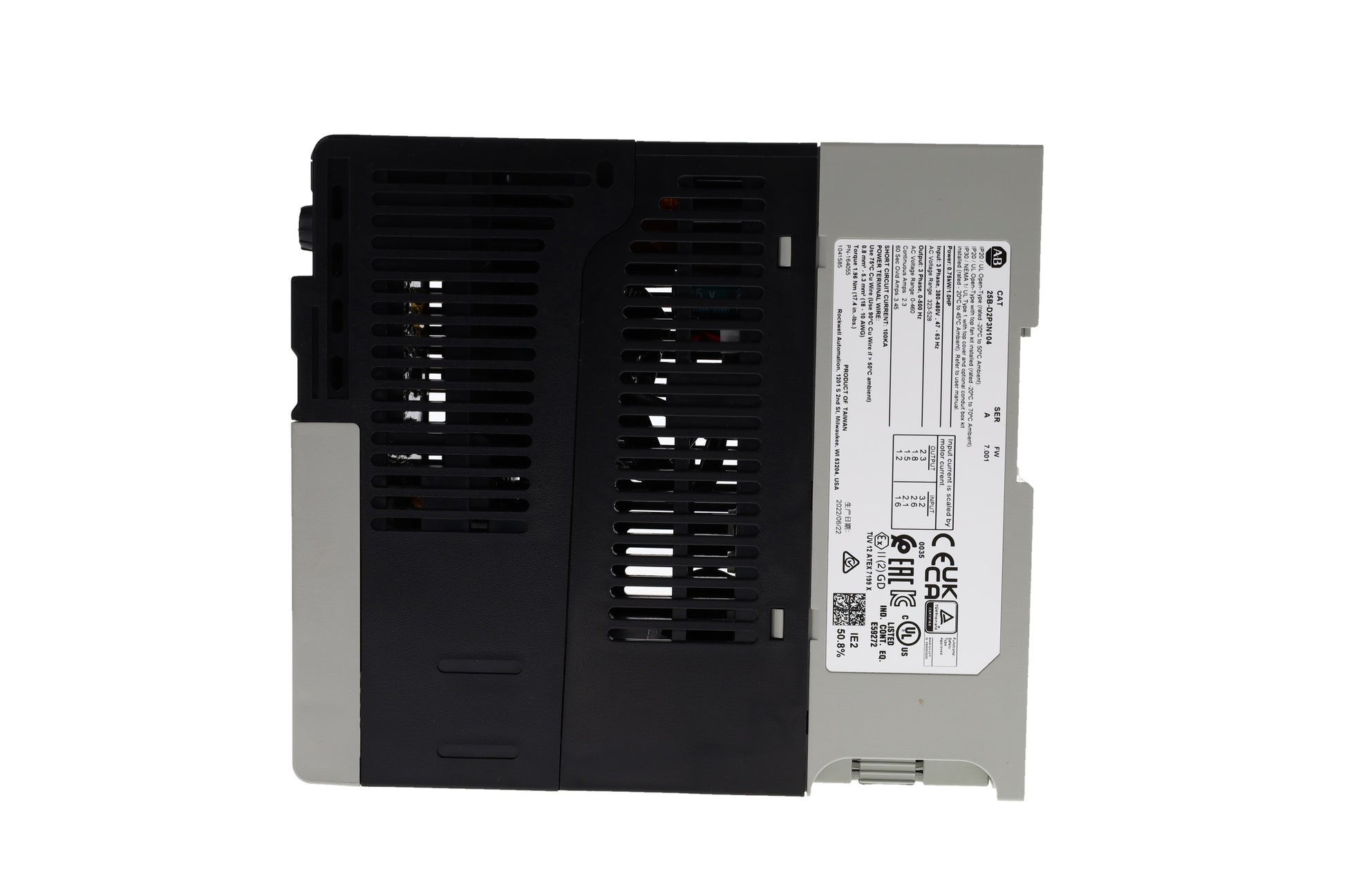 Allen-Bradley 25B-D2P3N104 PowerFlex 525 VFD | 0.75kW (1.0HP), 480V AC, 3-Phase-YingZhou Automatization