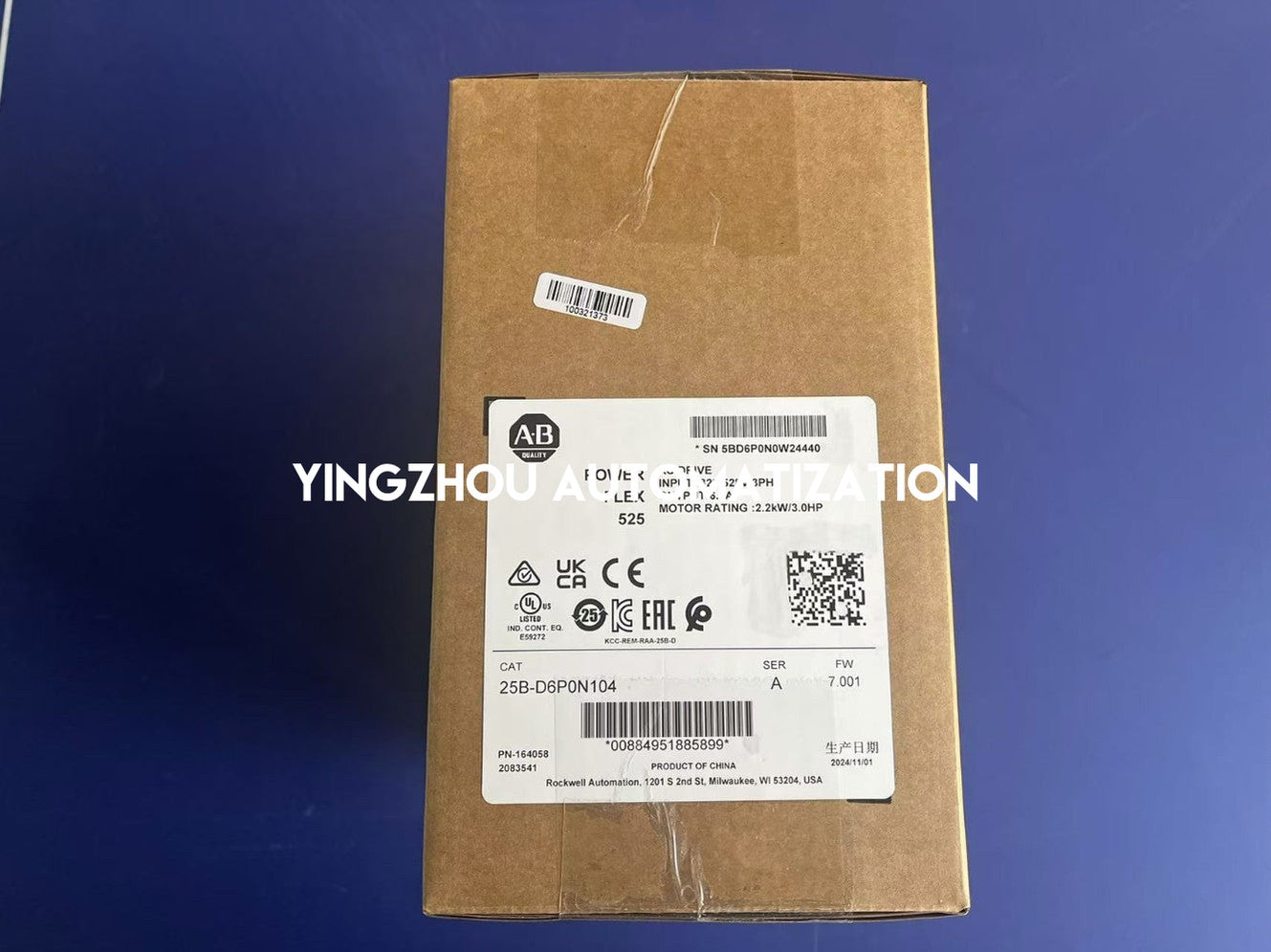 Allen-Bradley 25B-D6P0N104 PowerFlex 525 VFD | 3.0 HP, 2.2 kW, 480V AC 3-Phase-YingZhou Automatization