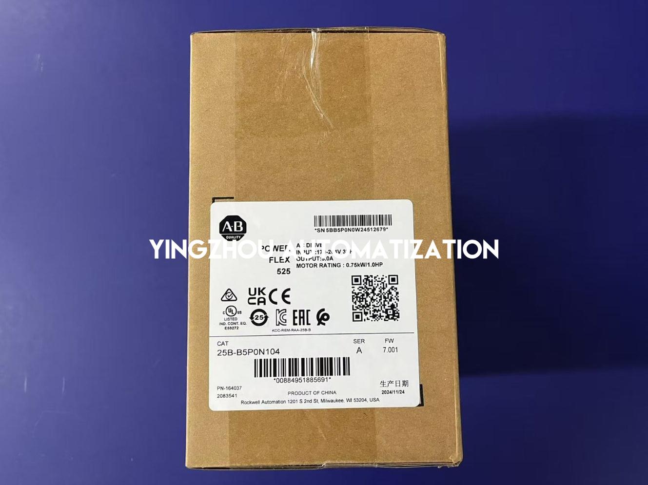 Allen Bradley PowerFlex 525 AC Drive Series Frequency Inverter 25B-B5P0N104 0.75KW/1HP 170-264VAC 5A-YingZhou Automatization