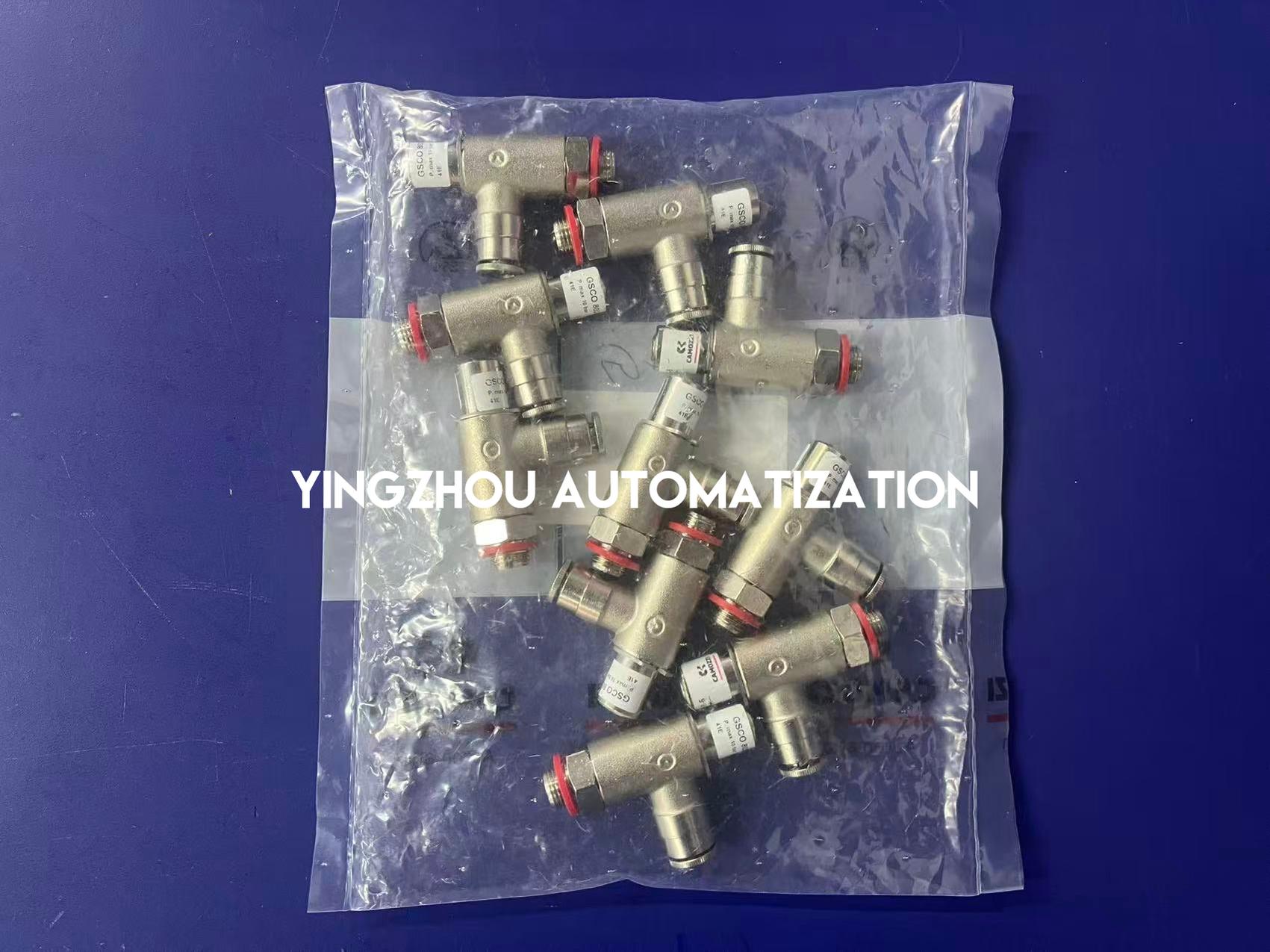 Camozzi GSCO 803-118-6 Flow Control Valve - G1/8 Thread, 6mm Push-in Fitting-YingZhou Automatization