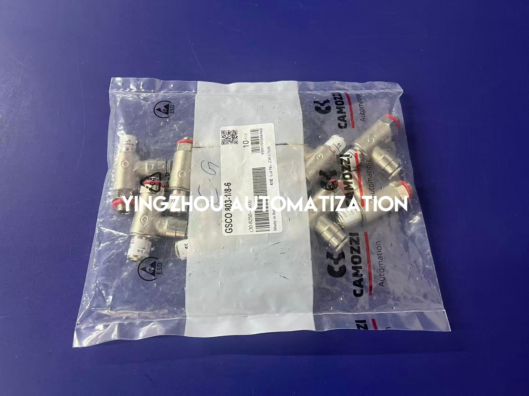 Camozzi GSCO 803-118-6 Flow Control Valve - G1/8 Thread, 6mm Push-in Fitting-YingZhou Automatization