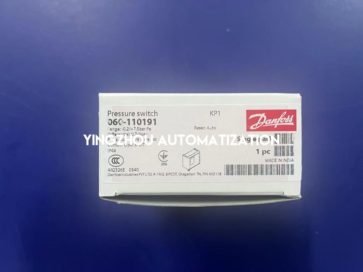 Danfoss 060-110191 KP1 -0.2 to 7.5 bar Low Pressure Switch-YingZhou Automatization