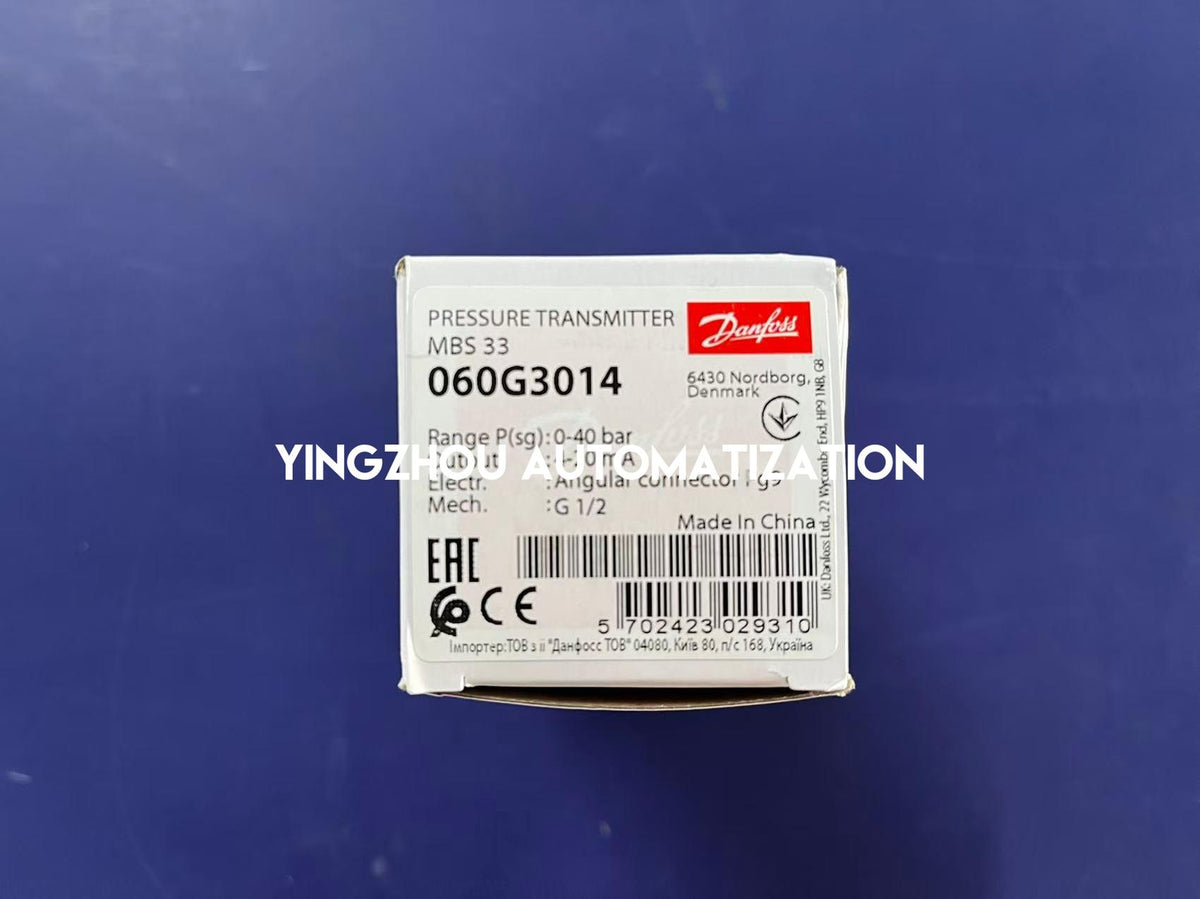 Danfoss 060G3014 MBS 33 0–40 bar 4–20 mA Pressure Transmitter-YingZhou Automatization