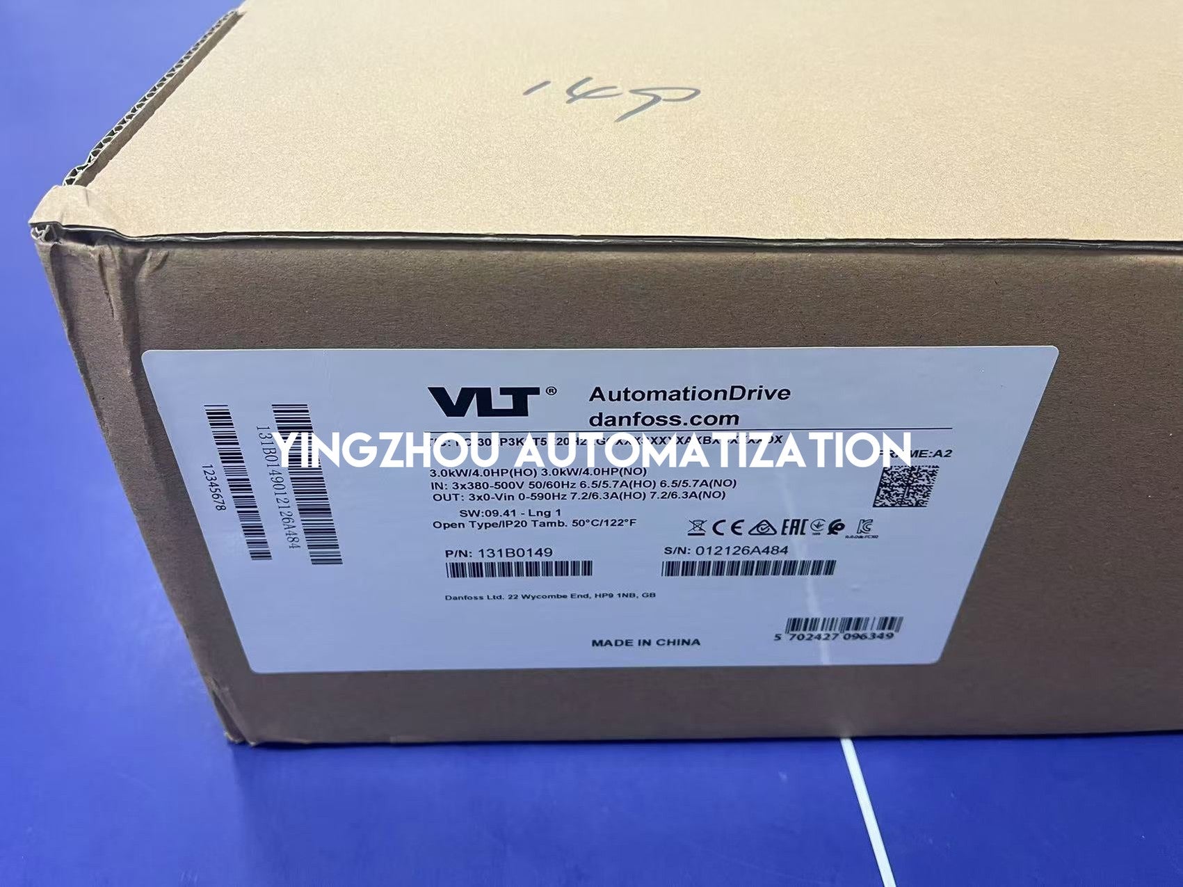 Danfoss 131B0149 FC-302P3K0T5E20H2XGCXXXSXXXXAXBXCXXXXDX VLT AutomationDrive | 3.0kW 380-500V Frequency Inverter | Brand New Original-YingZhou Automatization