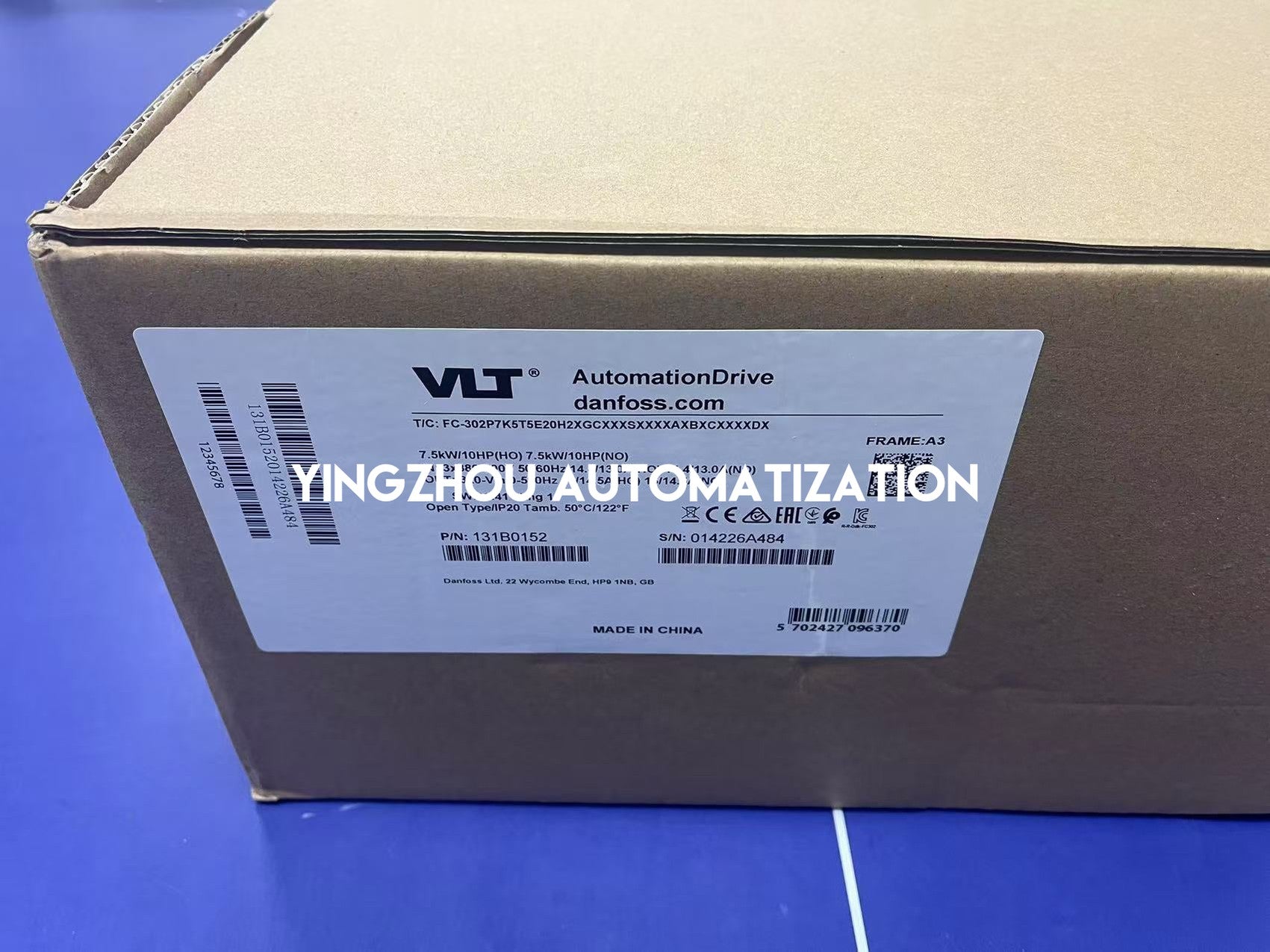 Danfoss 131B0152 FC-302P7K5T5E20H2XGCXXXSXXXXAXBXCXXXXDX VLT AutomationDrive | 7.5kW 380-500V Frequency Inverter | Brand New Original-YingZhou Automatization
