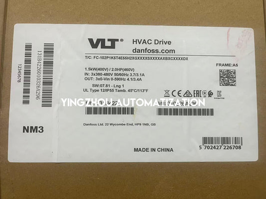 Danfoss 131B4226 FC-102P1K5T4E55H2XGXXXXSXXXXAXBXCXXXXDX VLT HVAC Drive | 1.5kW 380-480V Frequency Inverter | Brand New Original-YingZhou Automatization