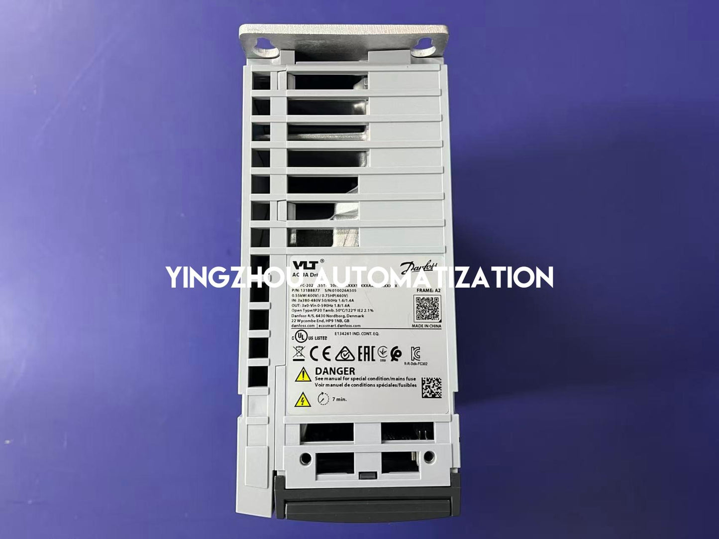 Danfoss 131B8877 FC-202PK55T4E20H2XXXXXXSXXXXAXBXCXXXXDX VLT AQUA Drive | 0.55kW 380-480V Frequency Inverter | Brand New Original-YingZhou Automatization