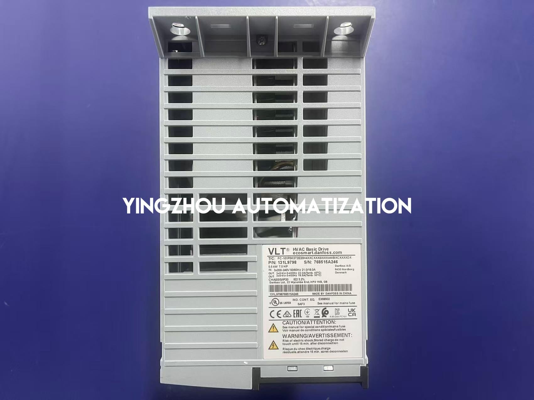 Danfoss 131L9798 FC-101P5K5T2E20H4XXCXXXSXXXXAXBXCXXXXDX VLT HVAC Drive | 5.5kW 200-240V Frequency Inverter | Brand New Original-YingZhou Automatization