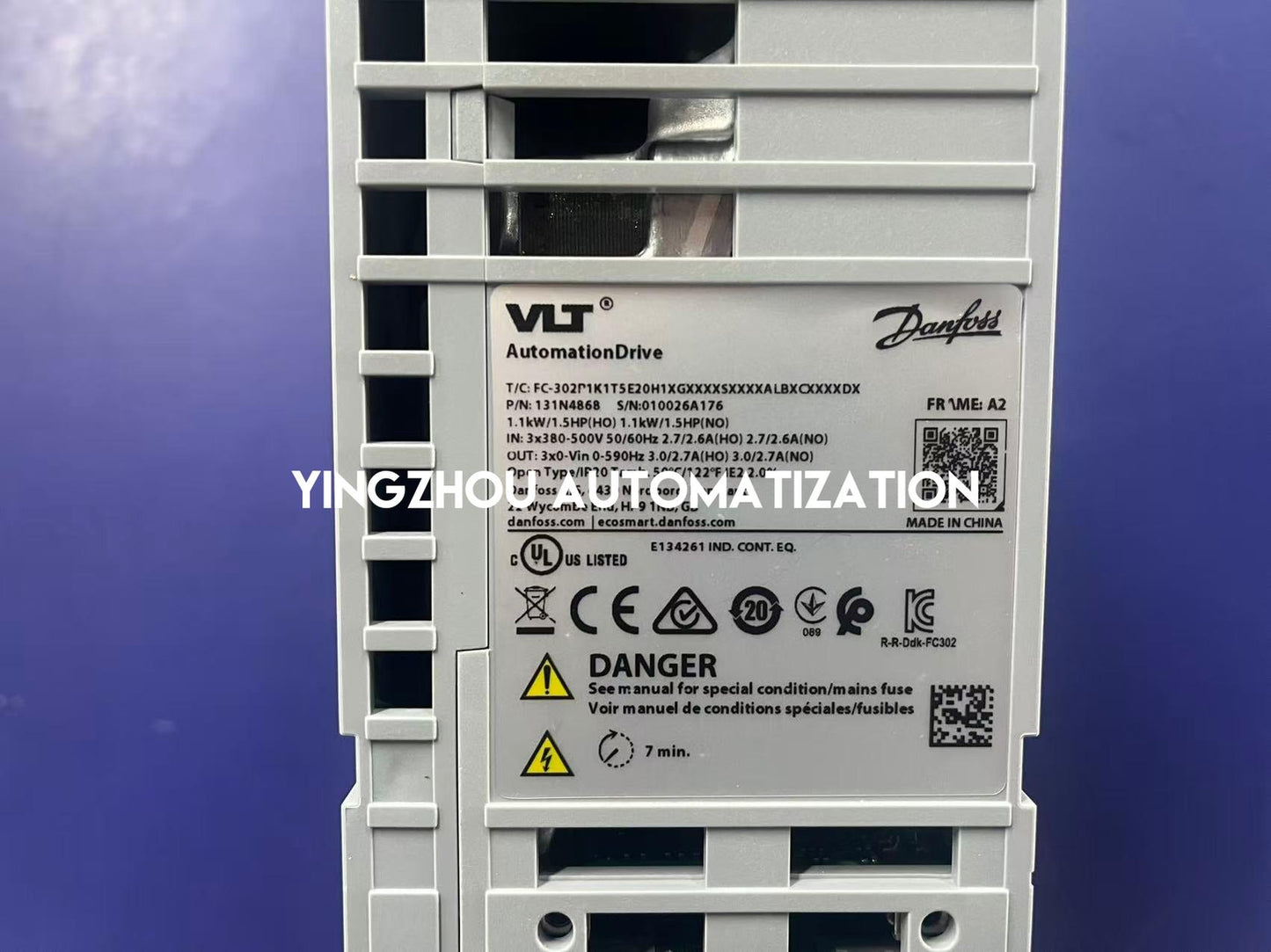 Danfoss 131N4868 FC-302P1K1T5E20H1XGXXXXSXXXXALBXCXXXXDX VLT AutomationDrive | 1.1kW 380-500V Frequency Inverter | Brand New Original-YingZhou Automatization