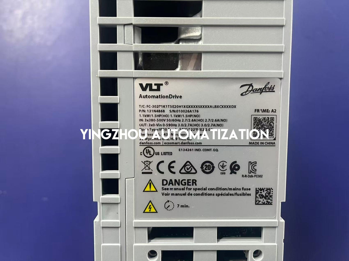 Danfoss 131N4868 VLT AutomationDrive FC 302 1.1 kW 380–500 V PROFINET IP20 VFD-YingZhou Automatization