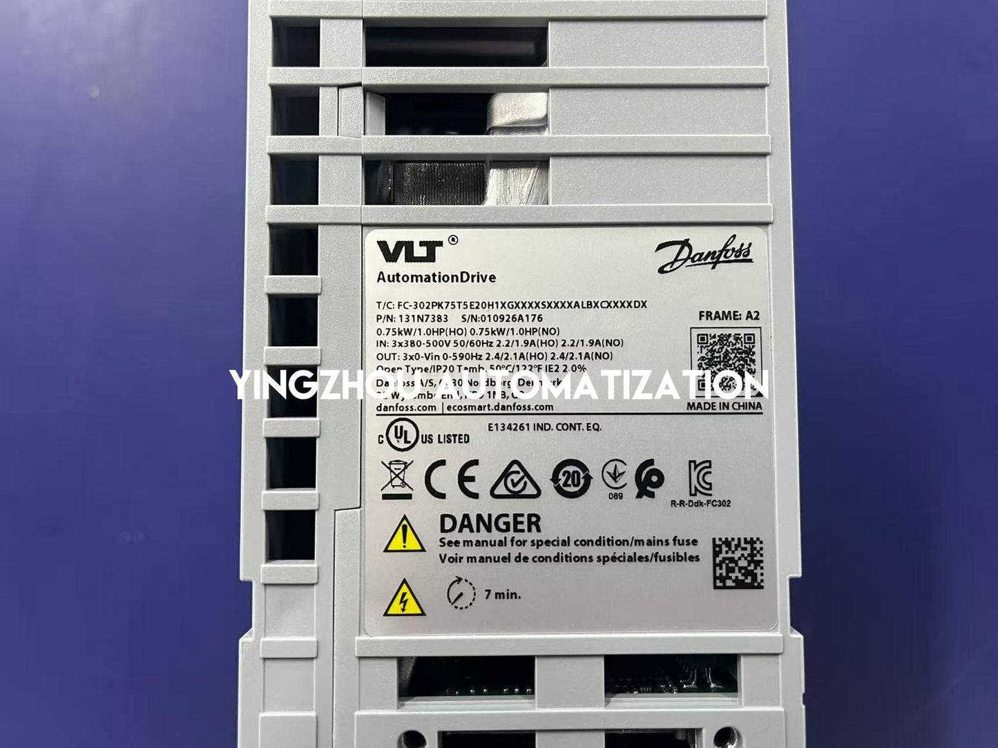 Danfoss 131N7383 FC-302PK75T5E20H1XGXXXXSXXXXALBXCXXXXDX VLT AutomationDrive | 0.75kW 380-500V Frequency Inverter | Brand New Original-YingZhou Automatization