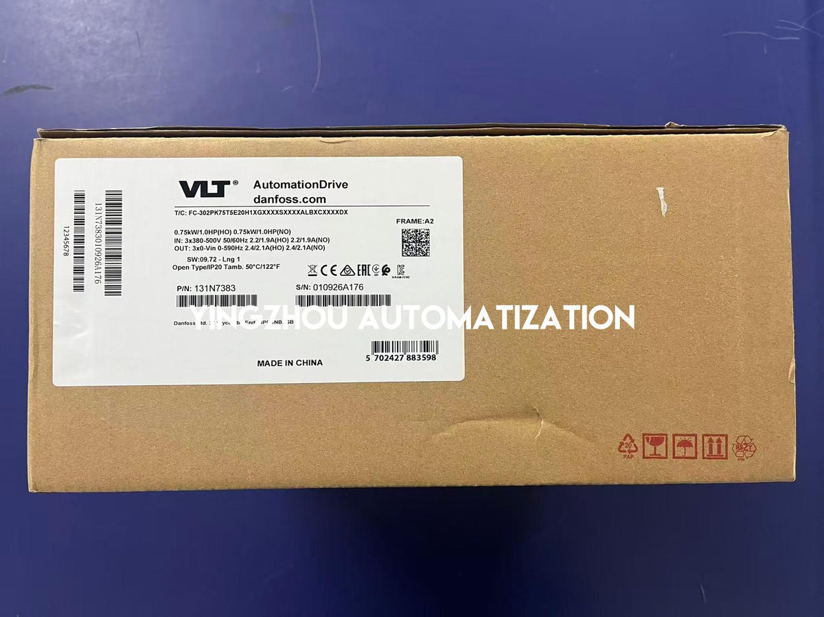 Danfoss 131N7383 VLT AutomationDrive FC 302 0.75 kW 380–500 V PROFINET IP20 VFD-YingZhou Automatization