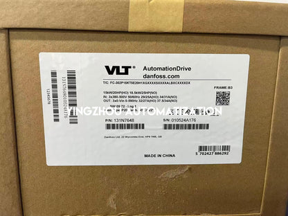 Danfoss 131N7648 FC-302P15KT5E20H1XGXXXXSXXXXALBXCXXXXDX VLT AutomationDrive | 15kW 380-500V Frequency Inverter | Brand New Original-YingZhou Automatization