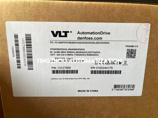 Danfoss 131Z7908 FC-302P37KT5E20H1XGXXXXSXXXXALBXCXXXXDX VLT AutomationDrive | 37kW 380-500V Frequency Inverter | Brand New Original-YingZhou Automatization