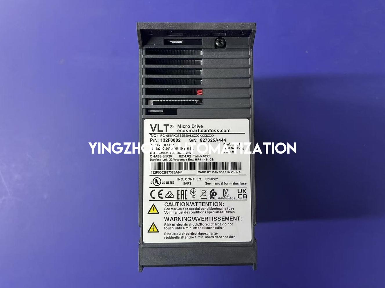 Danfoss 132F0030 Frequency Inverter VLT Micro Drive FC-051PK37S2E20H3XXCXXXSXXX 0.37KW/0.5HP 1PH 200-240VAC VFD-YingZhou Automatization