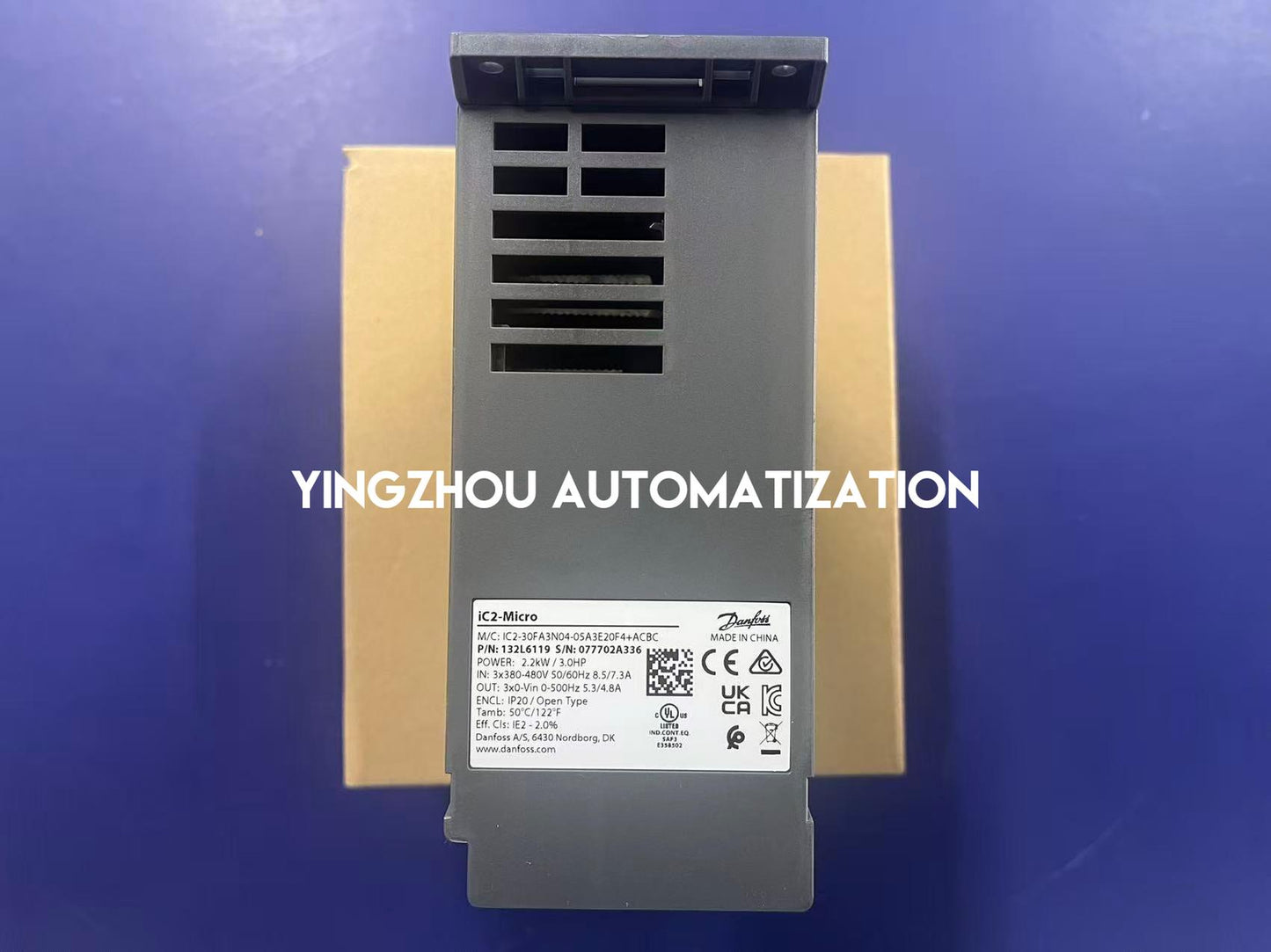 Danfoss 132L6119 IC2-30FA3N04-05A3E20F4+ACBC iC2-Micro Drive | 2.2kW 380-480V Frequency Inverter | Brand New Original-YingZhou Automatization