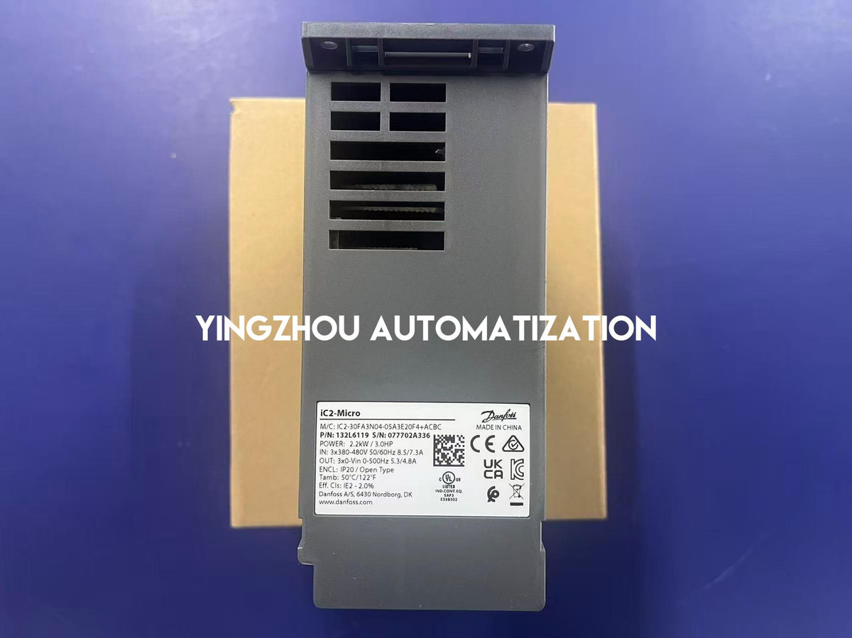 Danfoss 132L6119 IC2-30FA3N04-05A3E20F4+ACBC iC2-Micro Drive | 2.2kW 380-480V Frequency Inverter | Brand New Original-YingZhou Automatization