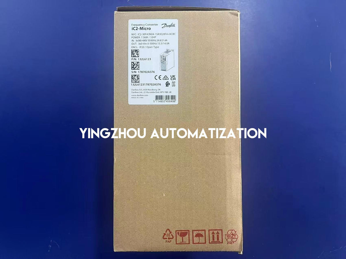 Danfoss 132L6123 iC2-Micro 7.5kW 10HP 15.5A 380-480V 3-Phase AC Drive-YingZhou Automatization
