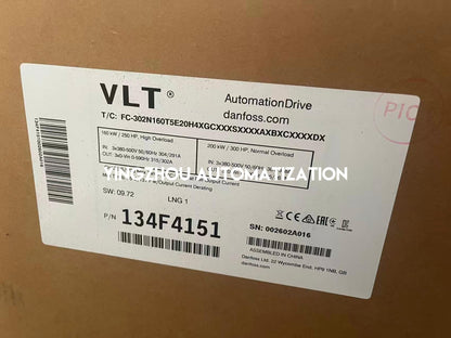 Danfoss 134F4151 FC-302N160T5E20H4XGCXXXSXXXXAXBXCXXXXDX VLT AutomationDrive | 160kW 380-500V Frequency Inverter | Brand New Original-YingZhou Automatization