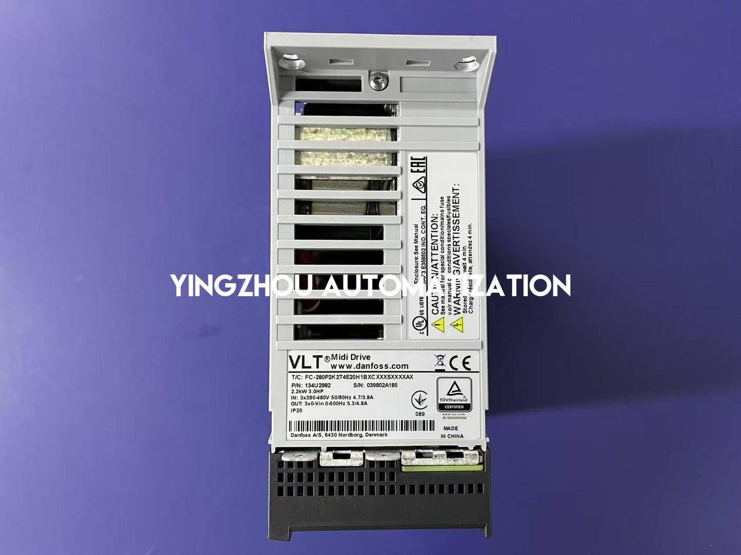 Danfoss 134U2982 Frequency Inverter VLT Midi Drive FC-280P2K2T4E20H1BXCXXXSXXXXAX 2.2kW/3HP 3PH 380-480VAC VFD-YingZhou Automatization