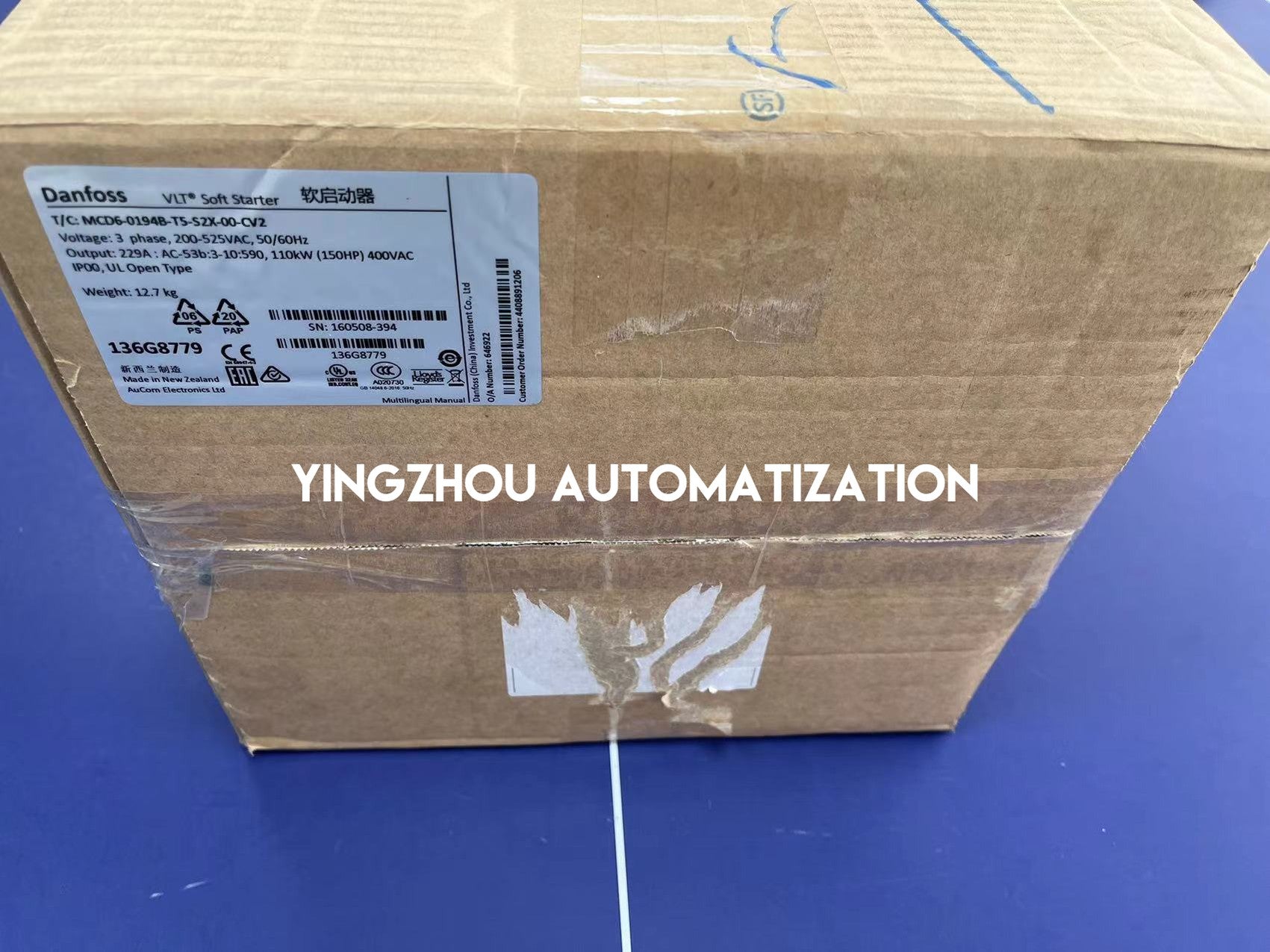 Danfoss 136G8779 MCD60194BT5S2X00CV2 VLT Soft Starter MCD 600 | 194A 380-500V Soft Starter | Brand New Original-YingZhou Automatization