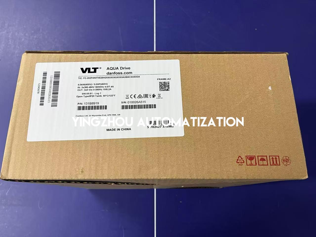 Danfoss VLT AQUA Drive FC-202 Series Frequency Inverter 131B8919 FC-202P4K0T4E20H2XXXXXXSXXXXAXBXCXXXXDX 4KW/5HP 3PH 380-480VAC VFD-YingZhou Automatization